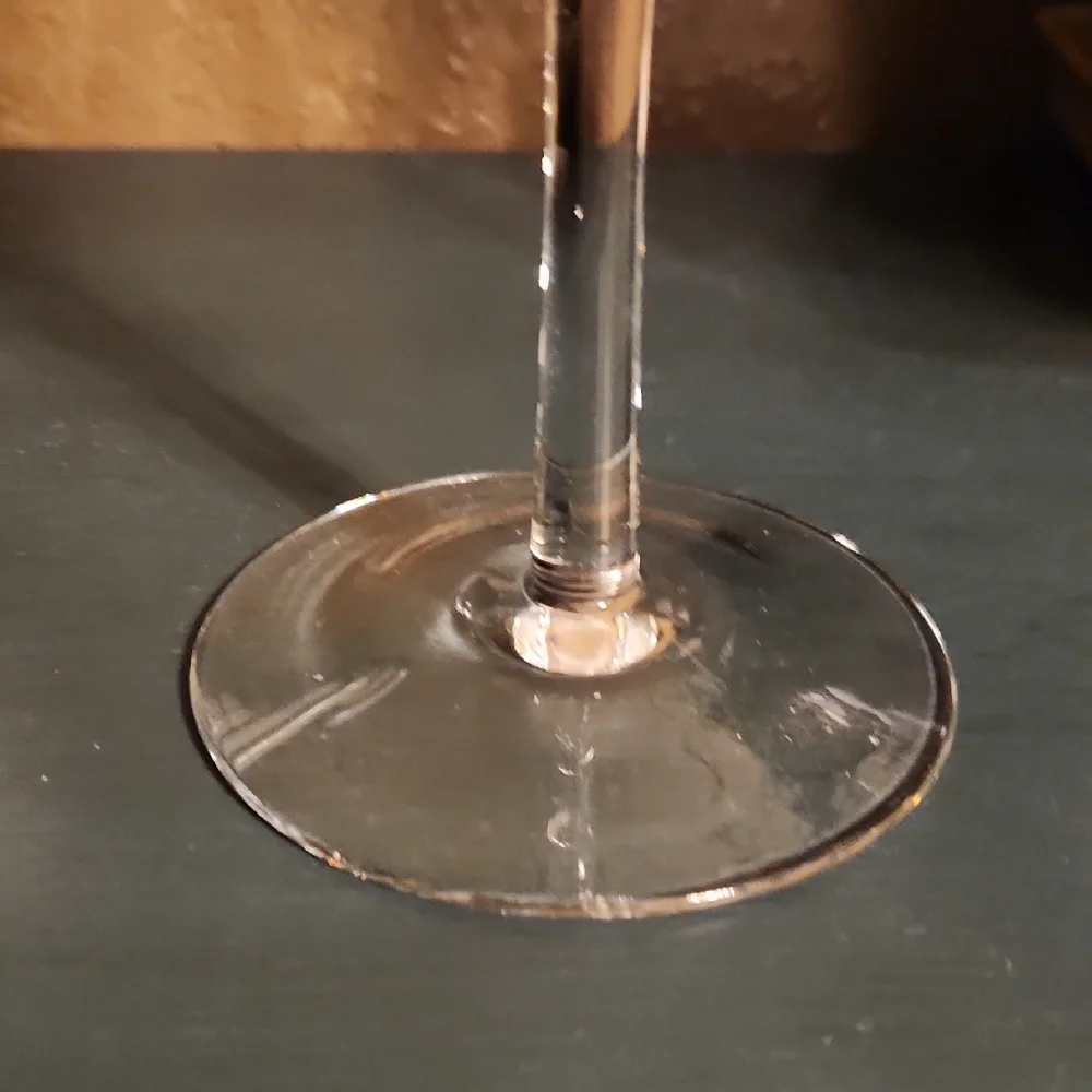 Pier 1 Angled Rim Crackle Martini Coupe Glass